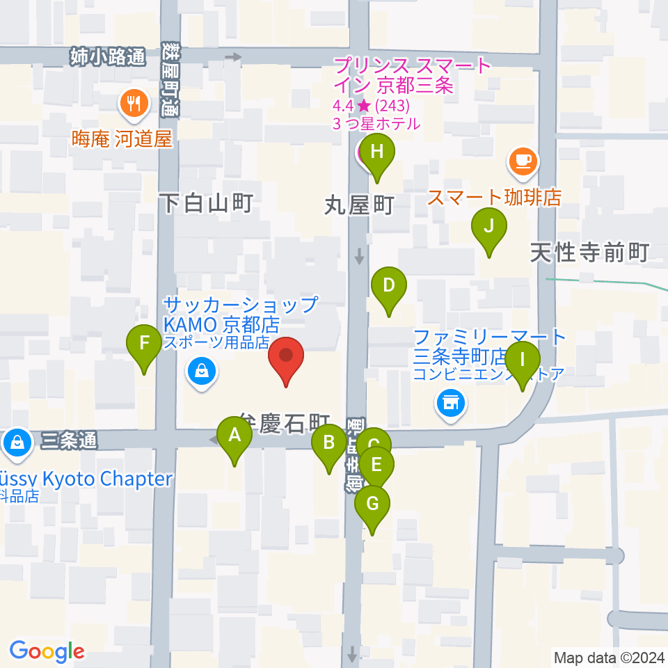 Le club Jazz周辺のカフェ一覧地図