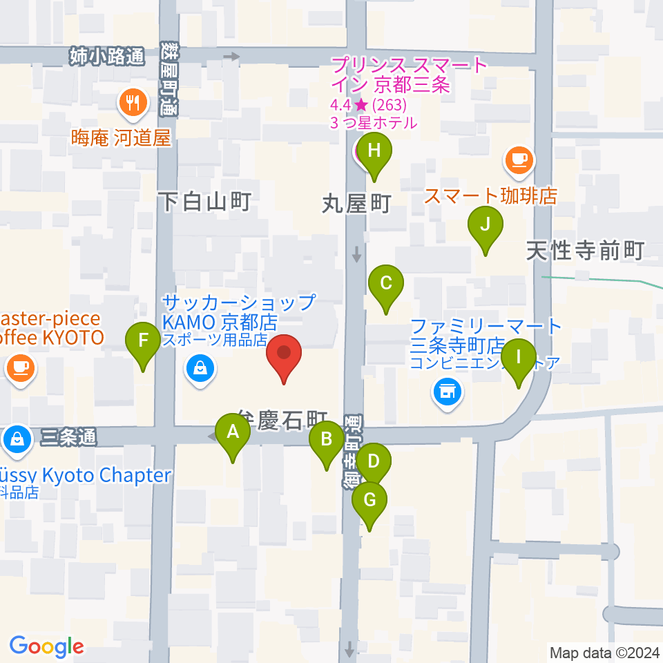 Le club Jazz周辺のカフェ一覧地図