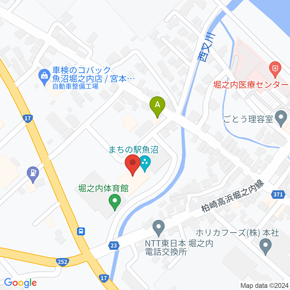 FMうおぬま周辺のカフェ一覧地図