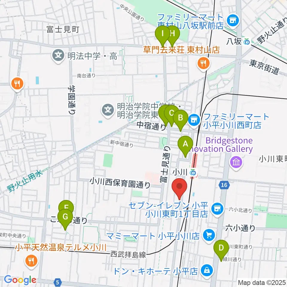 NMCギャラリー＆スタジオ周辺のカフェ一覧地図