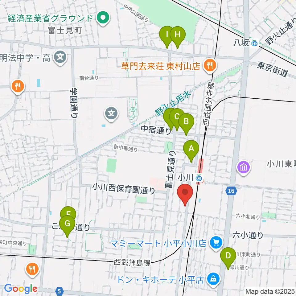 NMCギャラリー＆スタジオ周辺のカフェ一覧地図