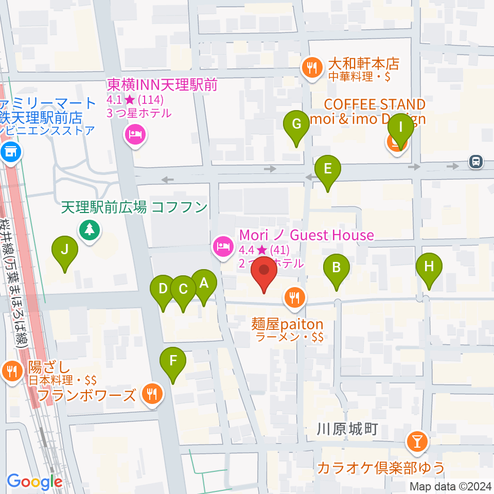 音楽工房With You周辺のカフェ一覧地図