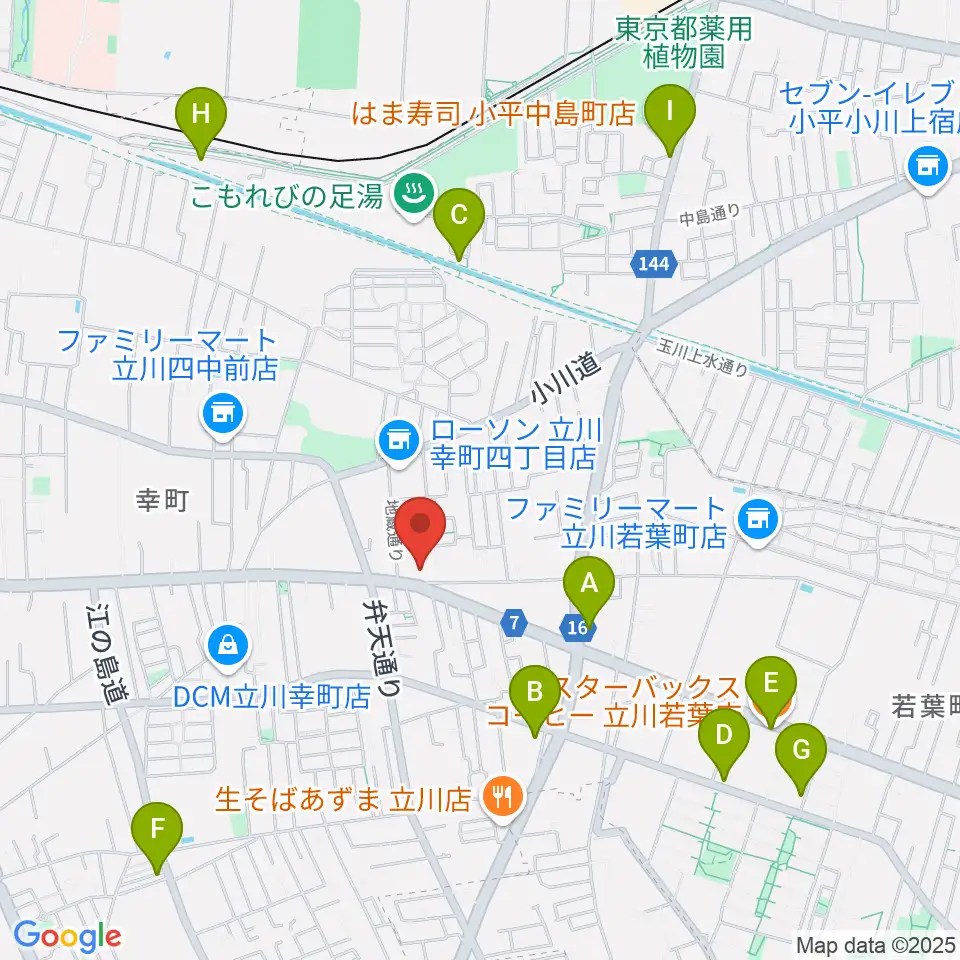 CHABOHIBA HALL（チャボヒバホール）周辺のカフェ一覧地図