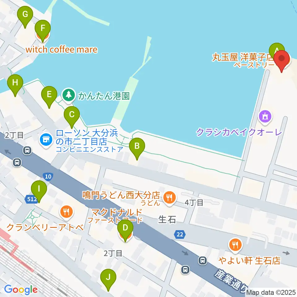 T.O.P.S STUDIO周辺のカフェ一覧地図