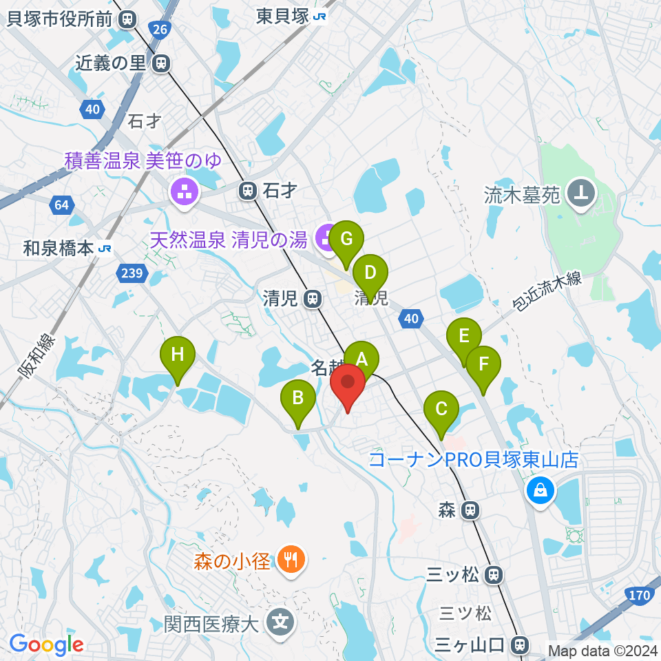 スタジオ0724周辺のカフェ一覧地図