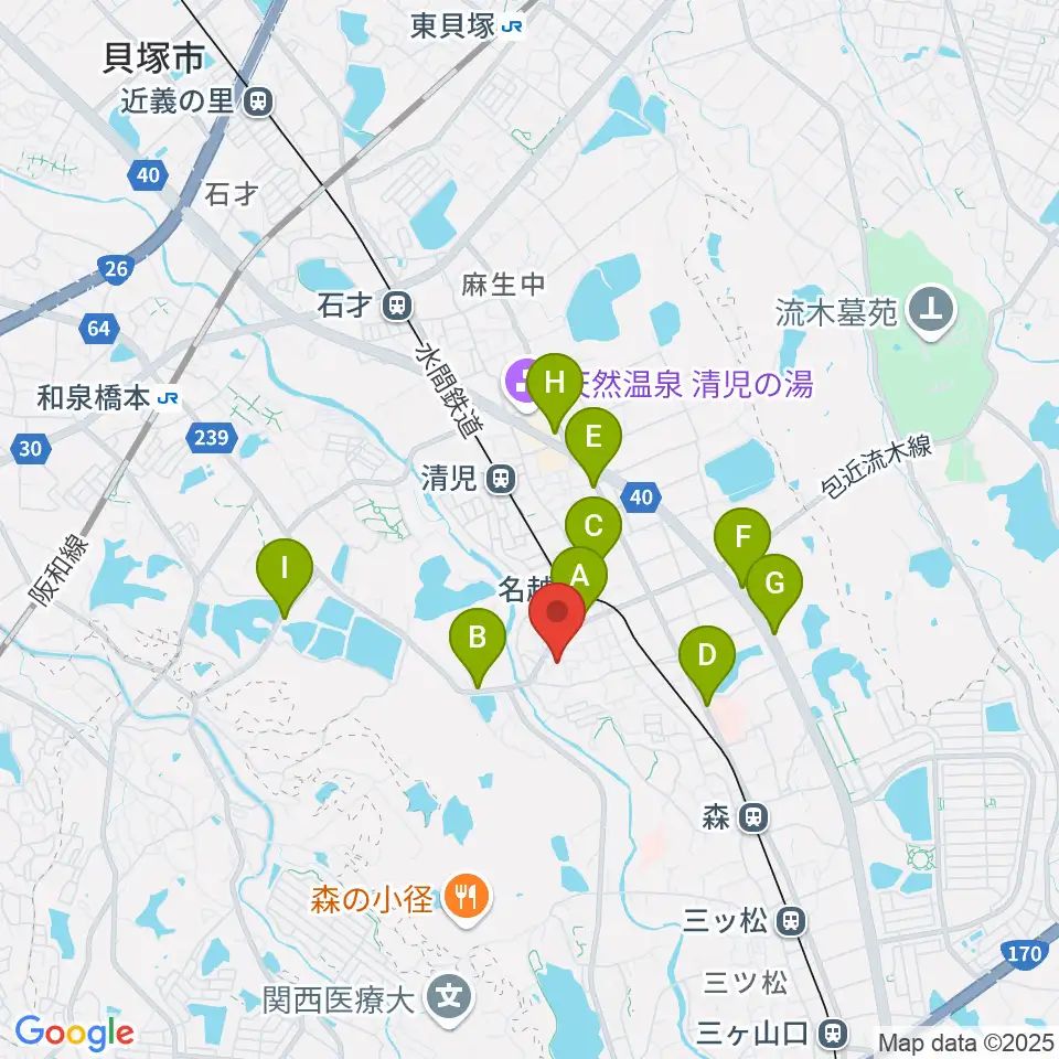スタジオ0724周辺のカフェ一覧地図