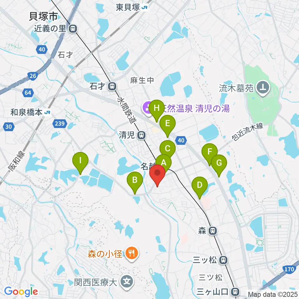 スタジオ0724周辺のカフェ一覧地図