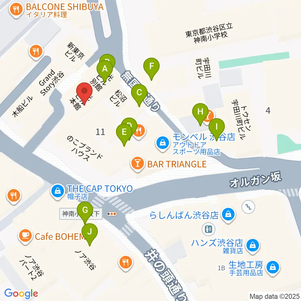 マザーズ・レコード周辺のカフェ一覧地図