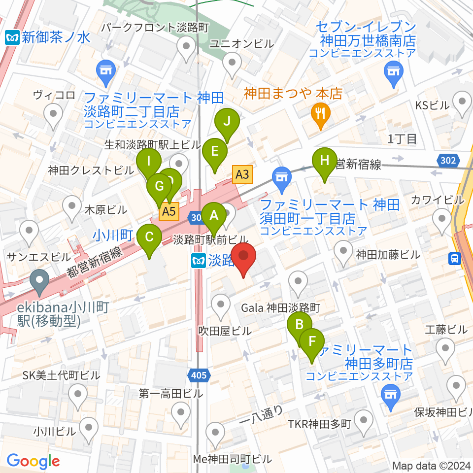 神田THE SHOJIMARU周辺のカフェ一覧地図