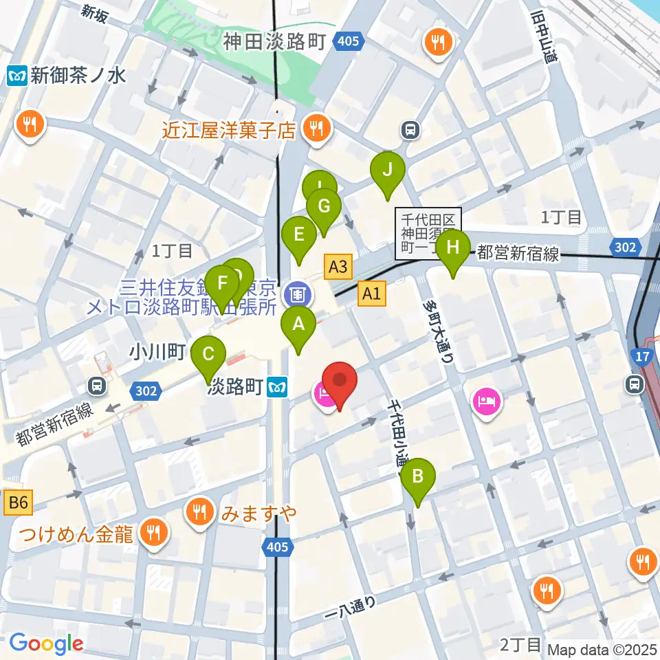 神田THE SHOJIMARU周辺のカフェ一覧地図
