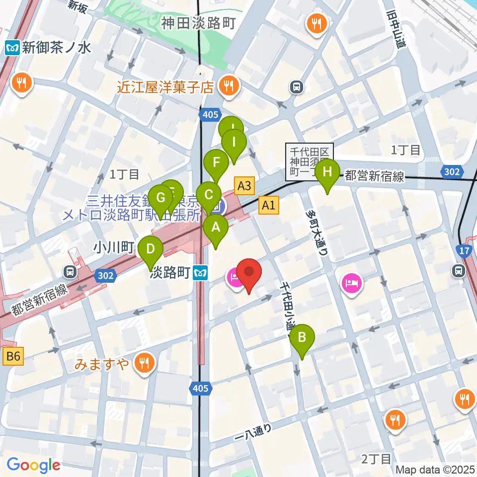 神田THE SHOJIMARU周辺のカフェ一覧地図