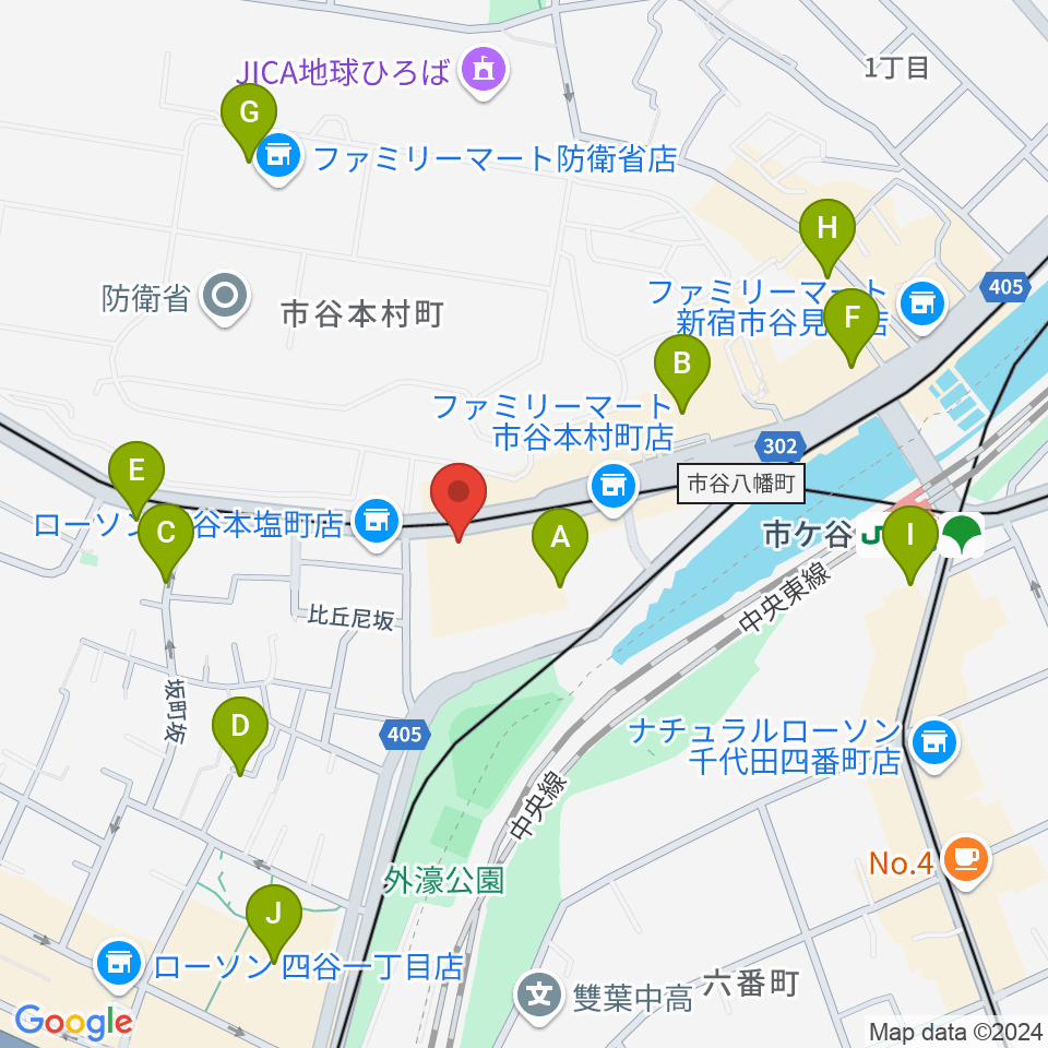 四谷ハニーバースト周辺のカフェ一覧地図