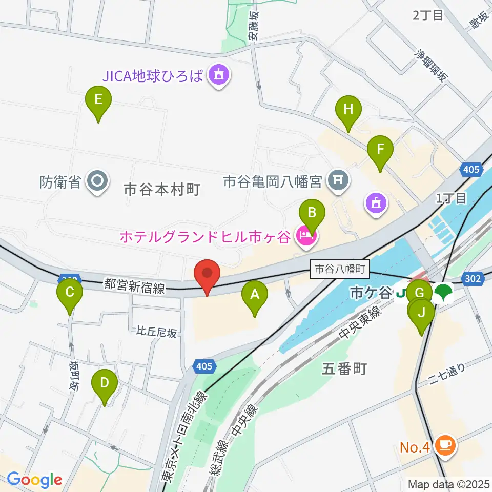 四谷ハニーバースト周辺のカフェ一覧地図