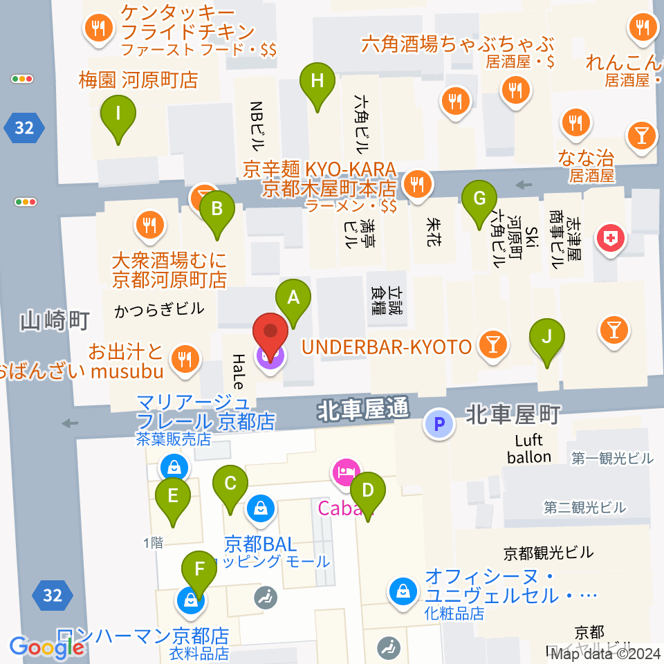 音まかす周辺のカフェ一覧地図