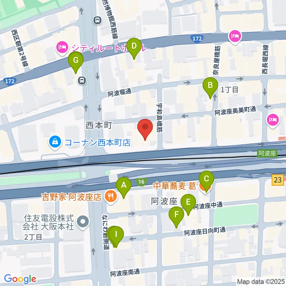 綺羅星ホール周辺のカフェ一覧地図