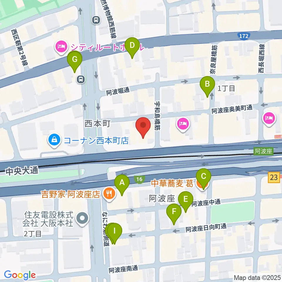 綺羅星ホール周辺のカフェ一覧地図
