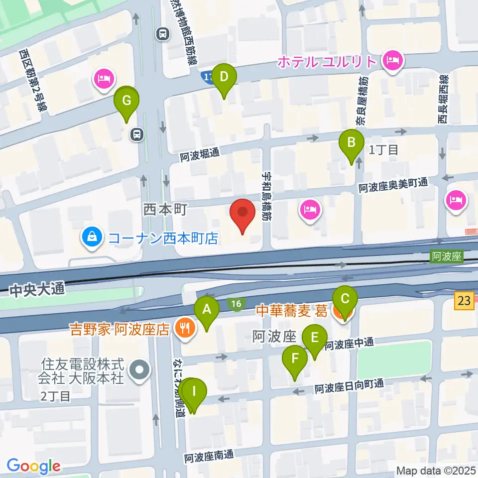 綺羅星ホール周辺のカフェ一覧地図