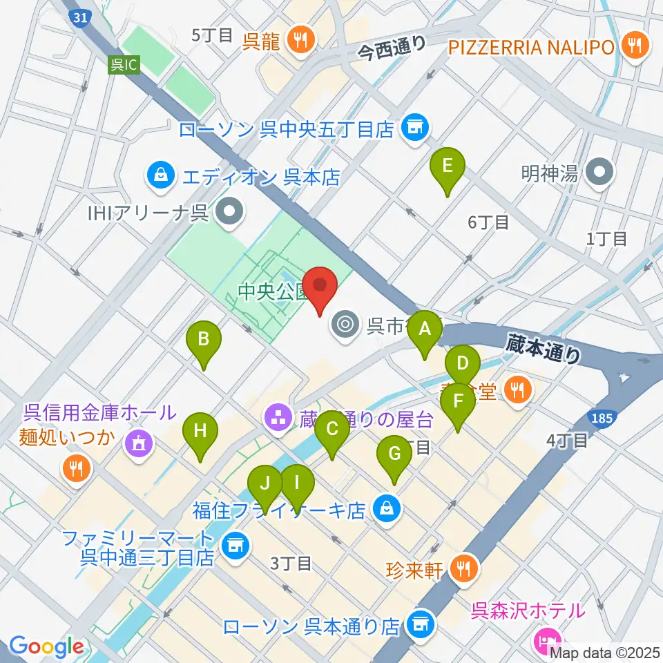 新日本造機ホール周辺のカフェ一覧地図