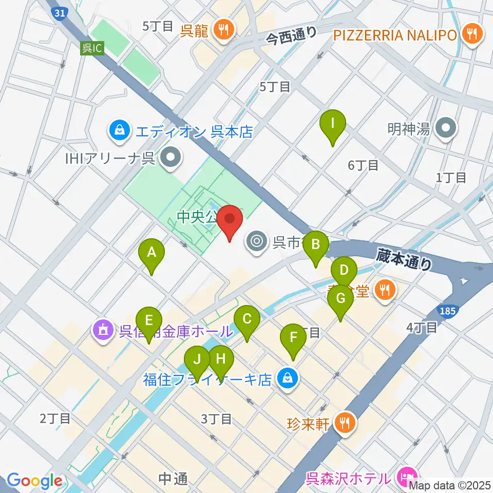 新日本造機ホール周辺のカフェ一覧地図