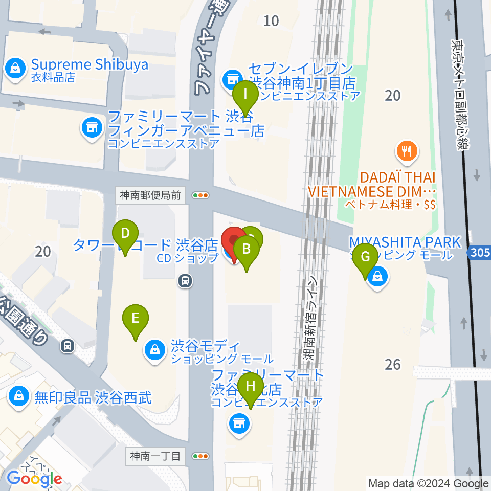 CUTUP STUDIO周辺のカフェ一覧地図