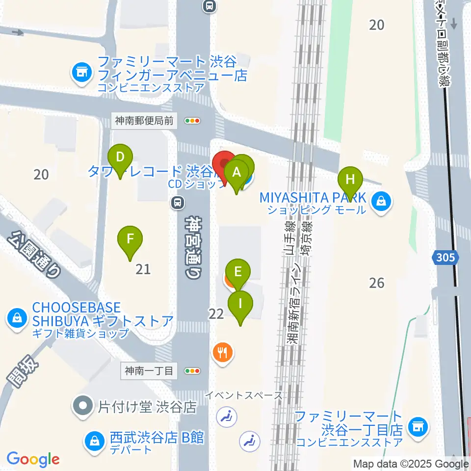 CUTUP STUDIO周辺のカフェ一覧地図