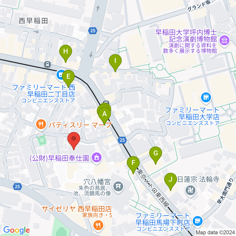 トーキョーコンサーツ・ラボ周辺のカフェ一覧地図