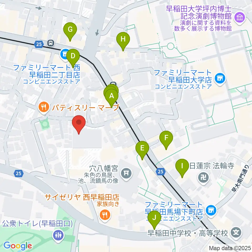 トーキョーコンサーツ・ラボ周辺のカフェ一覧地図