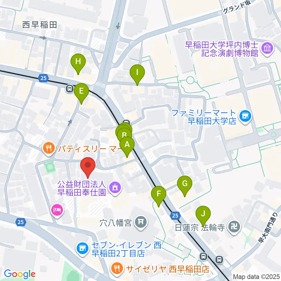 トーキョーコンサーツ・ラボ周辺のカフェ一覧地図