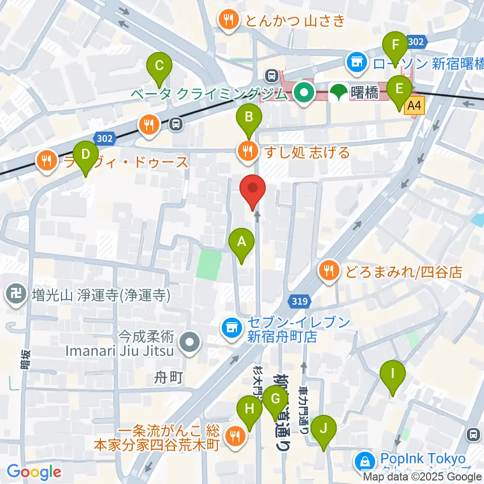 曙橋Bar461周辺のカフェ一覧地図