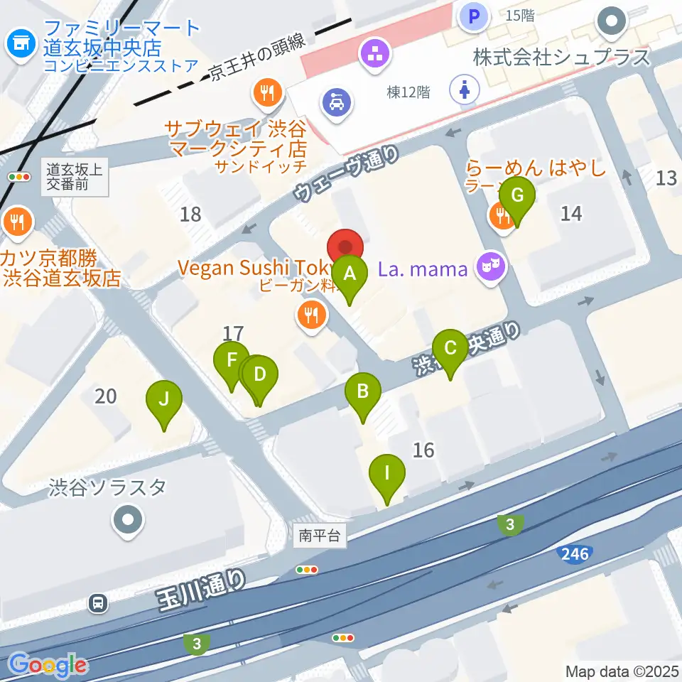 ノナカ・アンナホール周辺のカフェ一覧地図