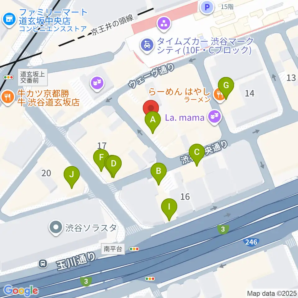 ノナカ・アンナホール周辺のカフェ一覧地図