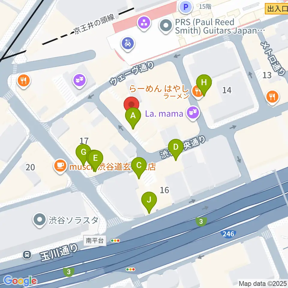 ノナカ・アンナホール周辺のカフェ一覧地図