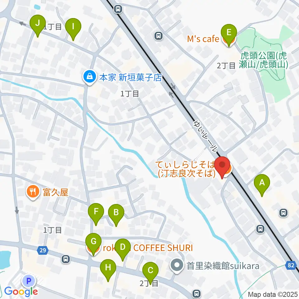 アトリエ・ウインズ周辺のカフェ一覧地図