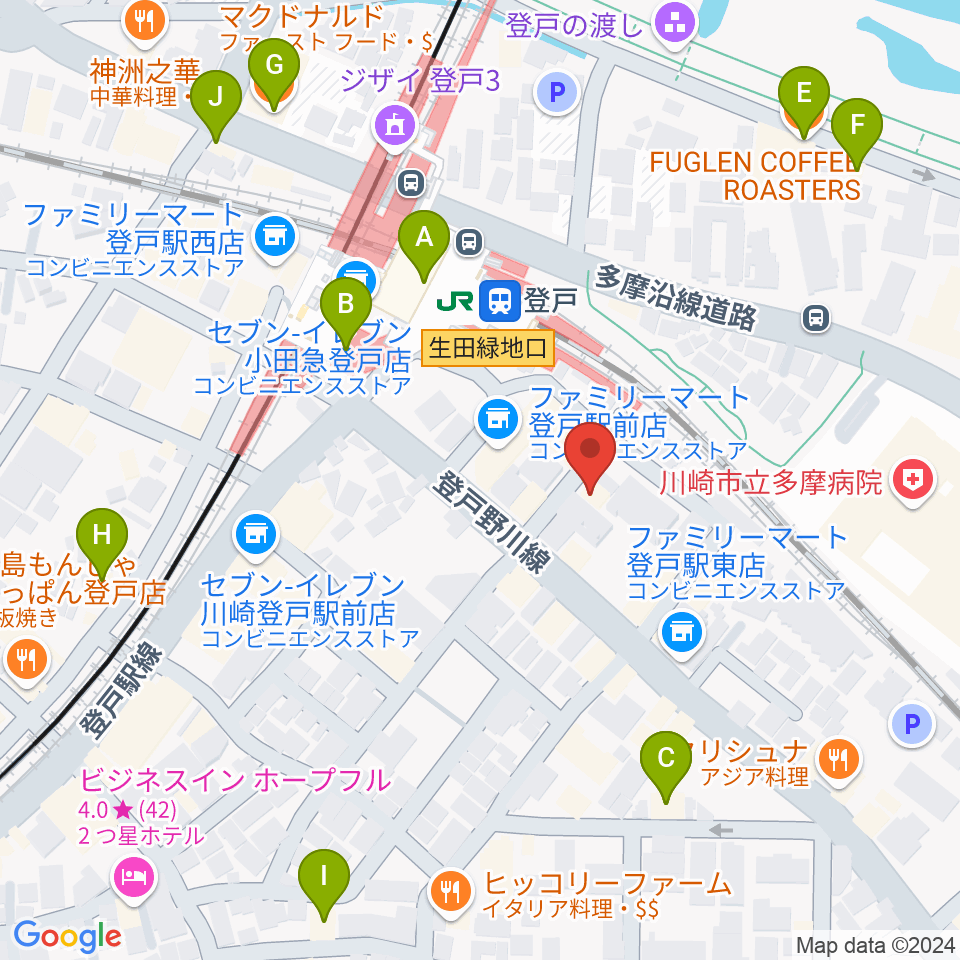 オンゴ周辺のカフェ一覧地図