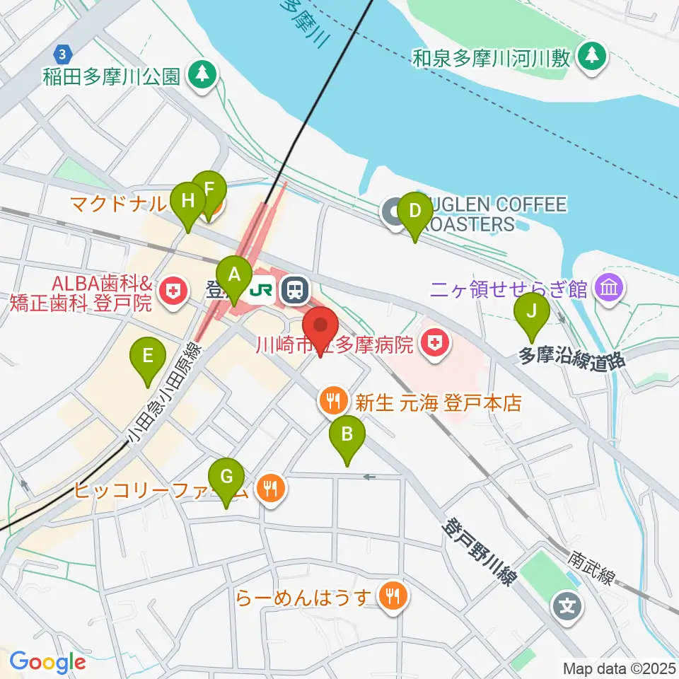 オンゴ周辺のカフェ一覧地図