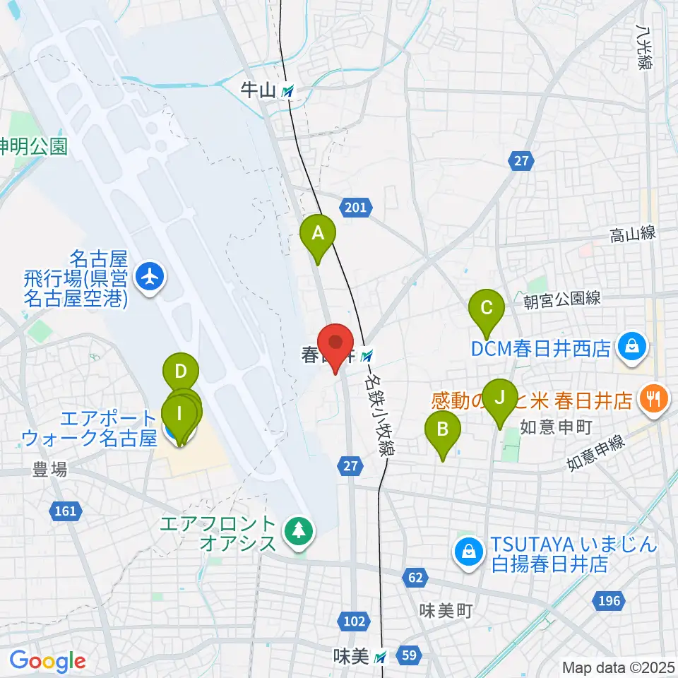 音楽教室ココハ周辺のカフェ一覧地図
