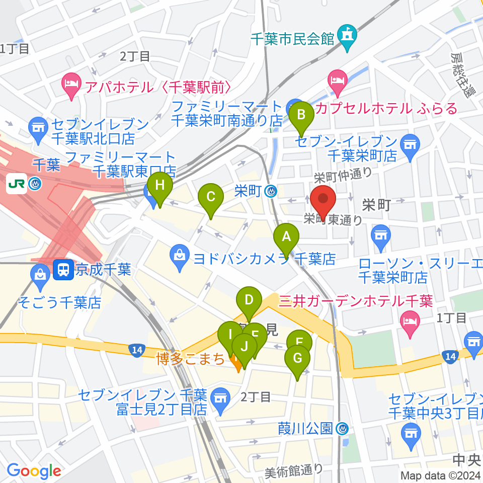 music lounge BAHAMA周辺のカフェ一覧地図