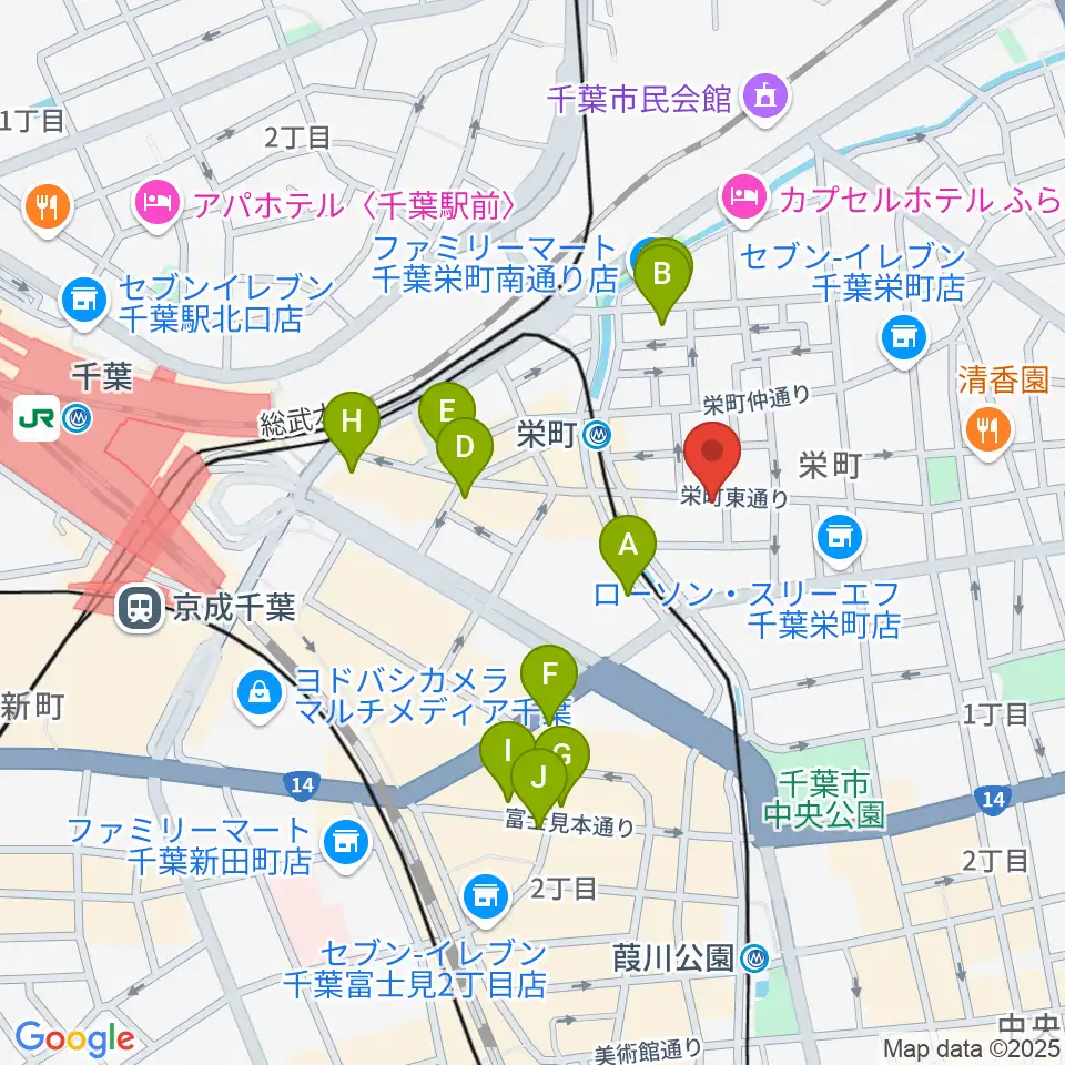 music lounge BAHAMA周辺のカフェ一覧地図