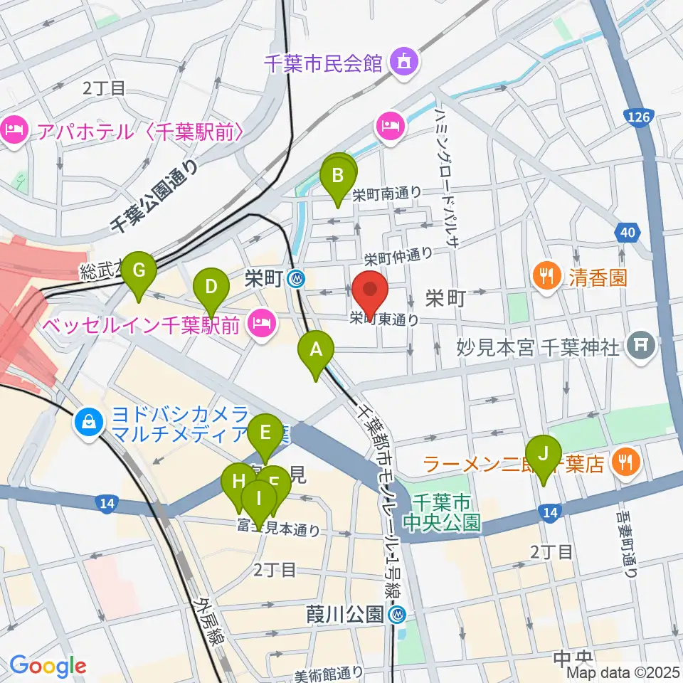 music lounge BAHAMA周辺のカフェ一覧地図