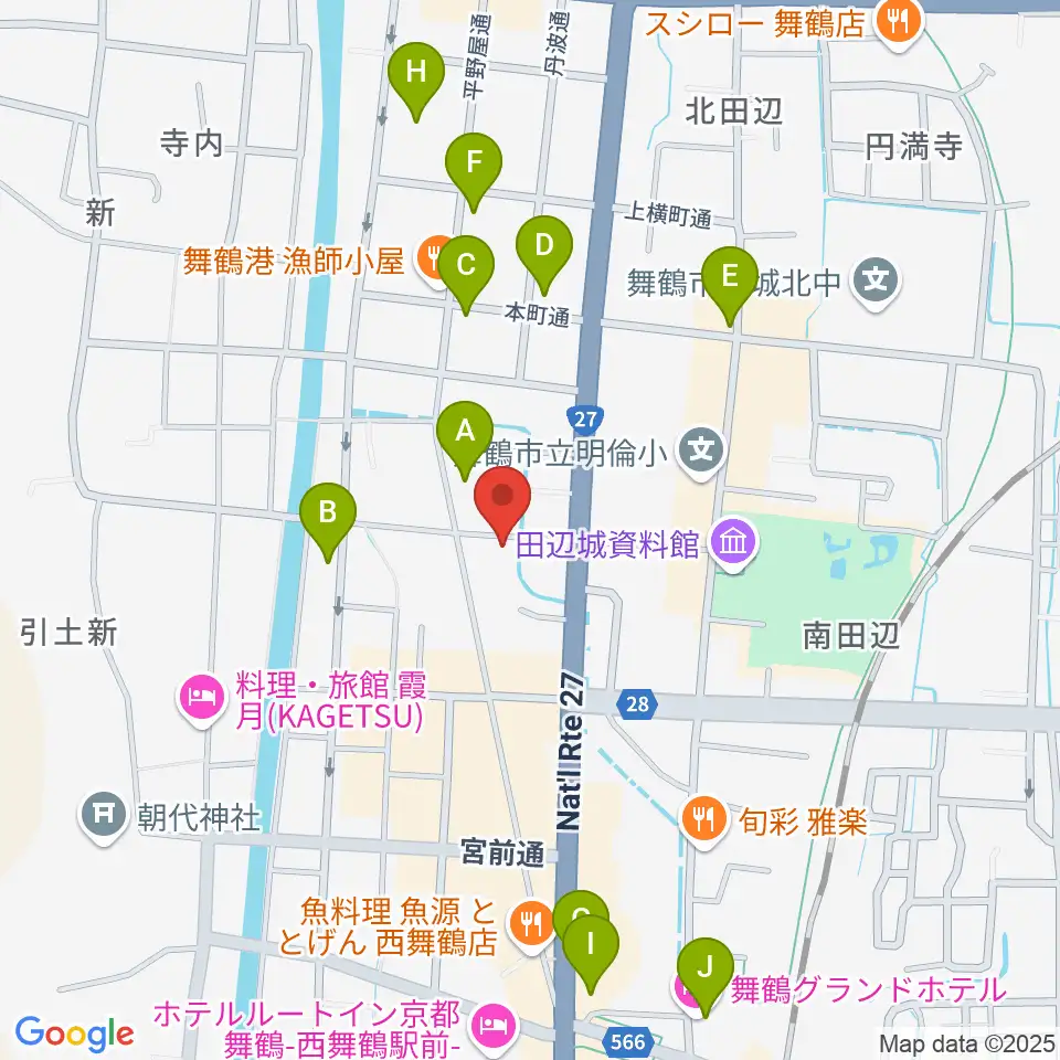 FMまいづる周辺のカフェ一覧地図