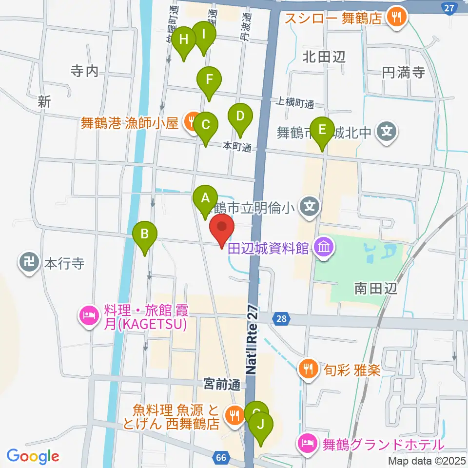 FMまいづる周辺のカフェ一覧地図