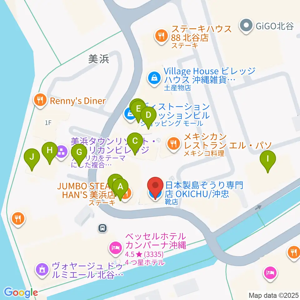ライブハウスモッズ周辺のカフェ一覧地図