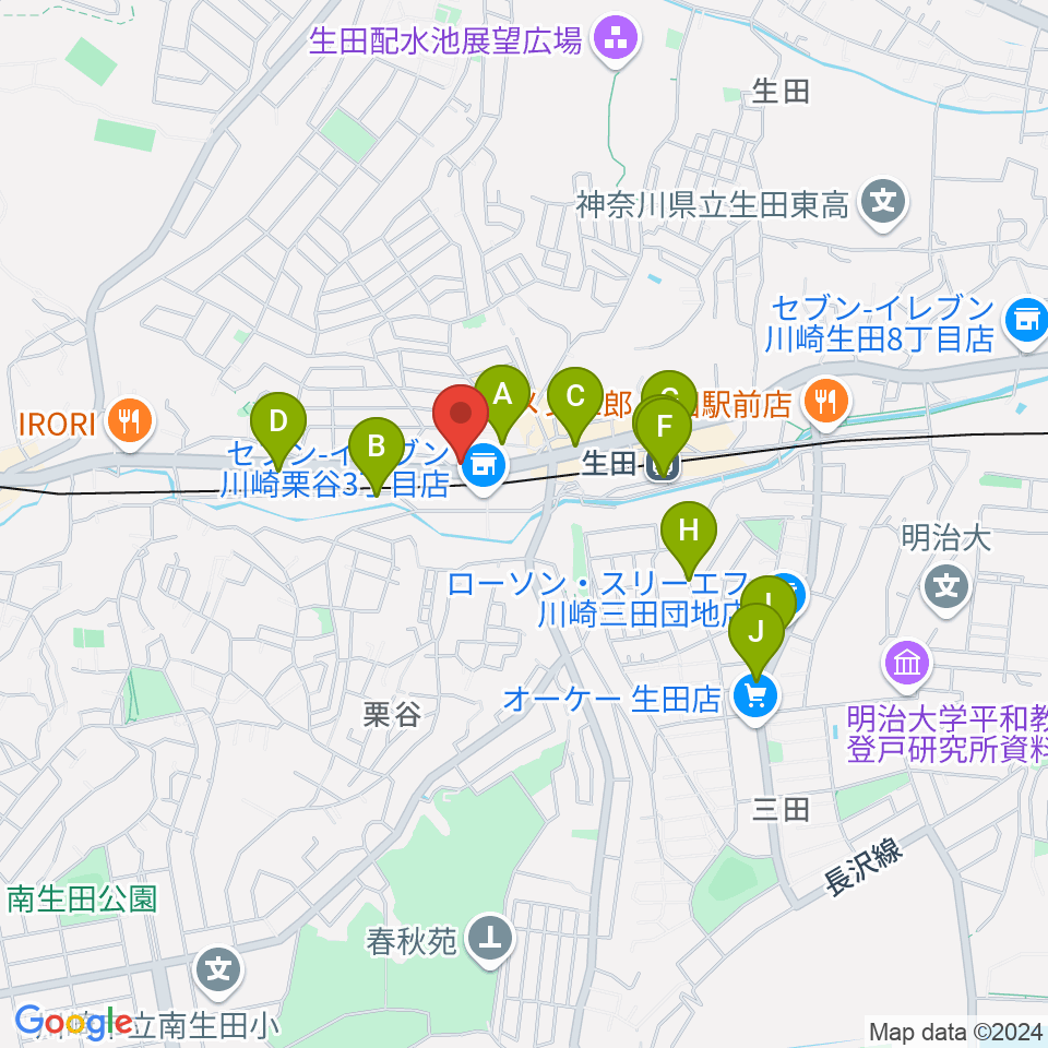 サウンドスタジオ ドーン周辺のカフェ一覧地図