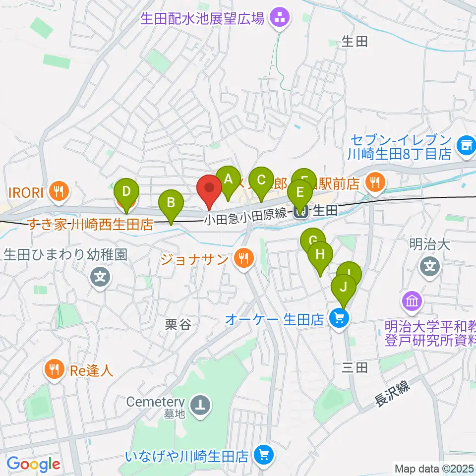 サウンドスタジオ ドーン周辺のカフェ一覧地図