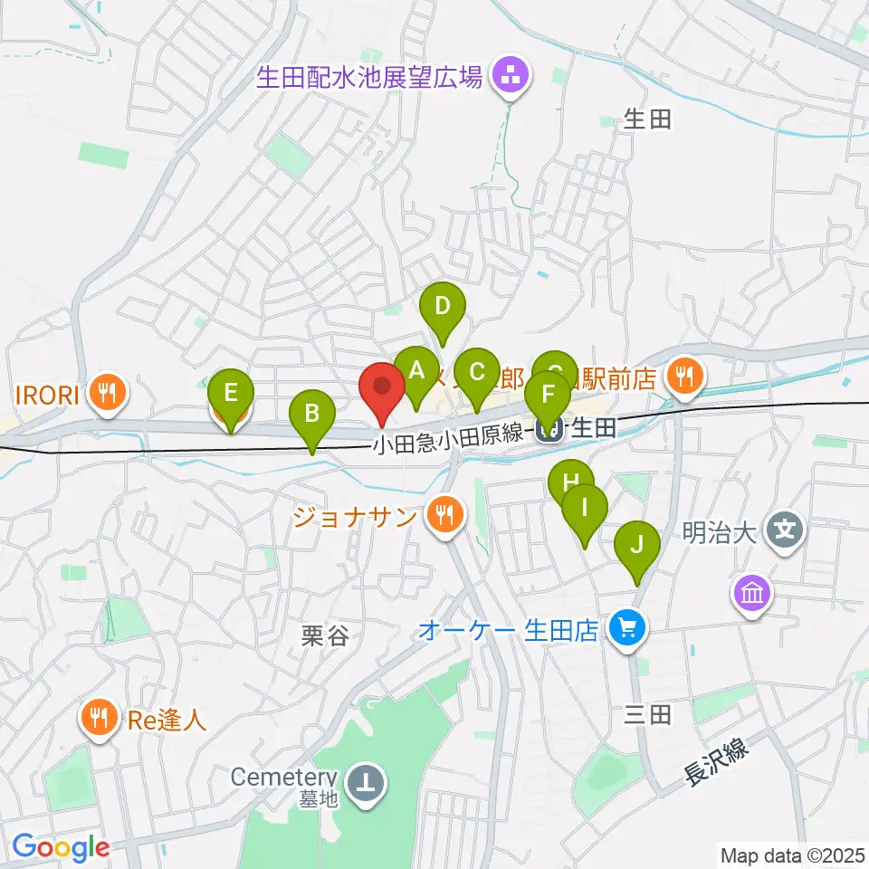 サウンドスタジオ ドーン周辺のカフェ一覧地図