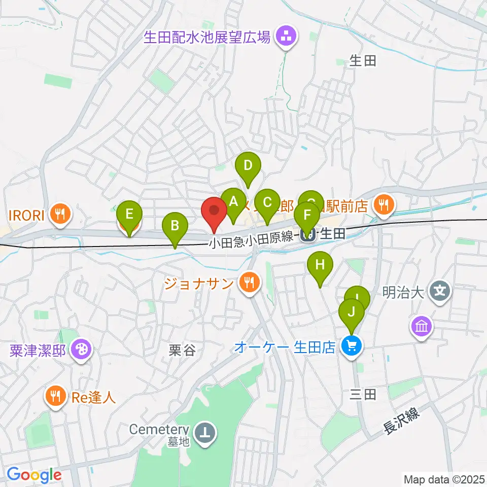 サウンドスタジオ ドーン周辺のカフェ一覧地図