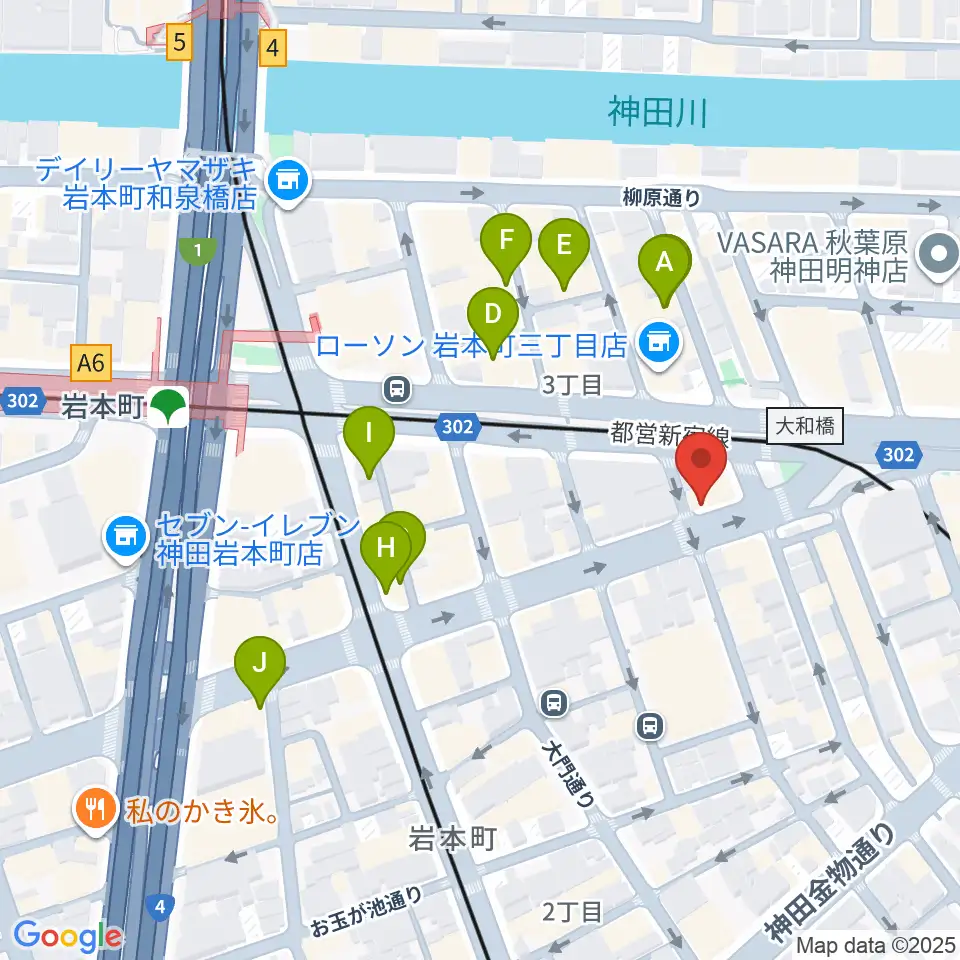 ヴィアクレモナ・ヴァイオリン工房周辺のカフェ一覧地図