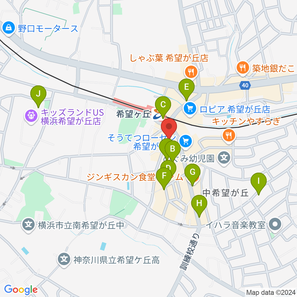 希望ヶ丘カスク周辺のカフェ一覧地図