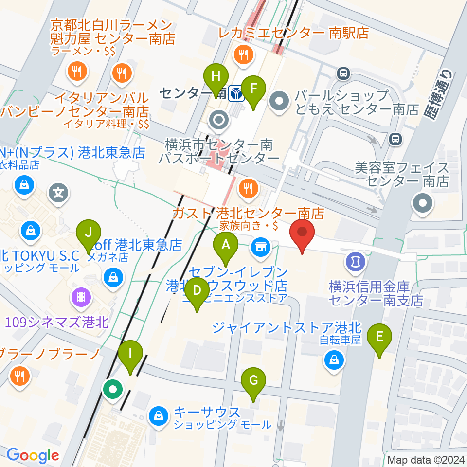 音楽サロンAria周辺のカフェ一覧地図