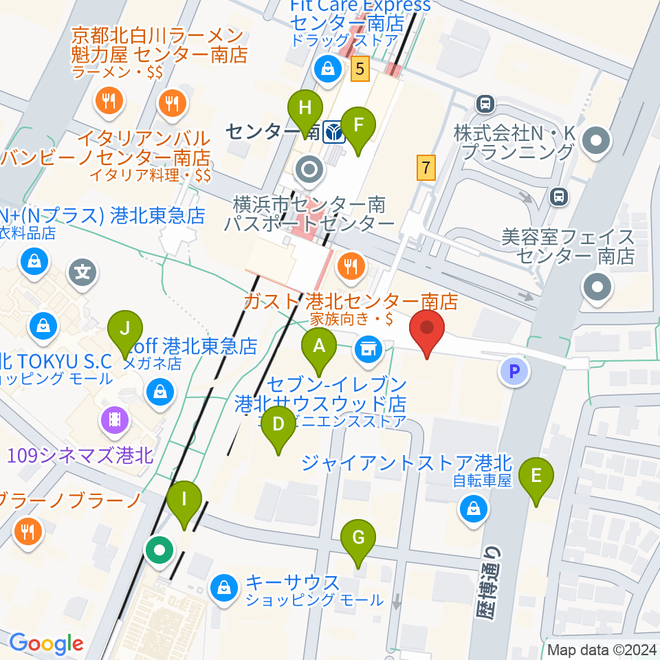 音楽サロンAria周辺のカフェ一覧地図